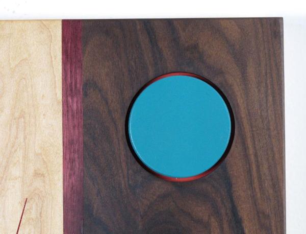 Turquoise Disk set in Red