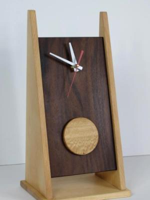 2 Legged Clock with Sycamore Disk