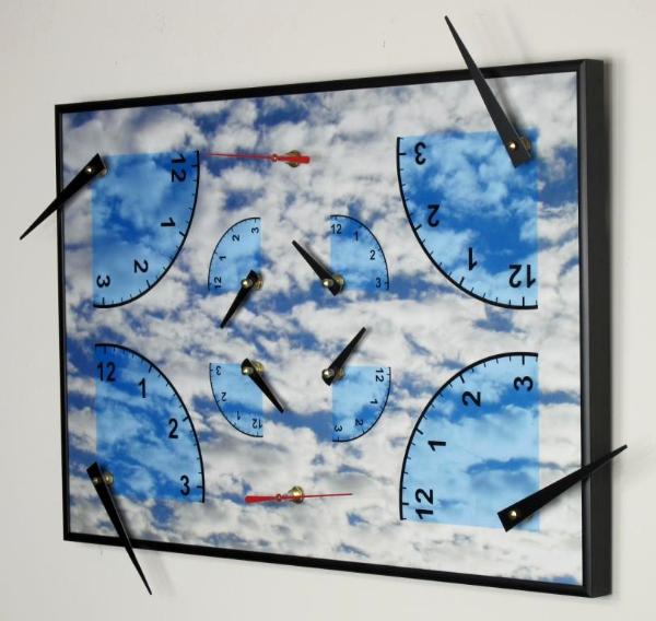 4 Corner Clock with Sky