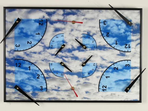 4 Corner Clock with Sky
