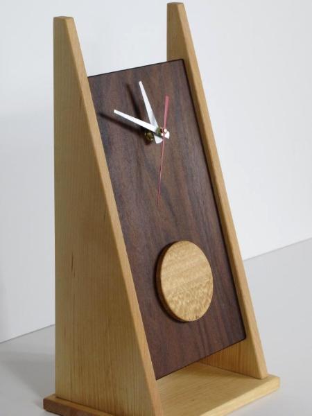 2 Legged Clock with Sycamore Disk