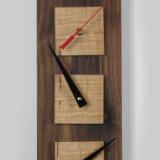 3 Clock Column - Walnut